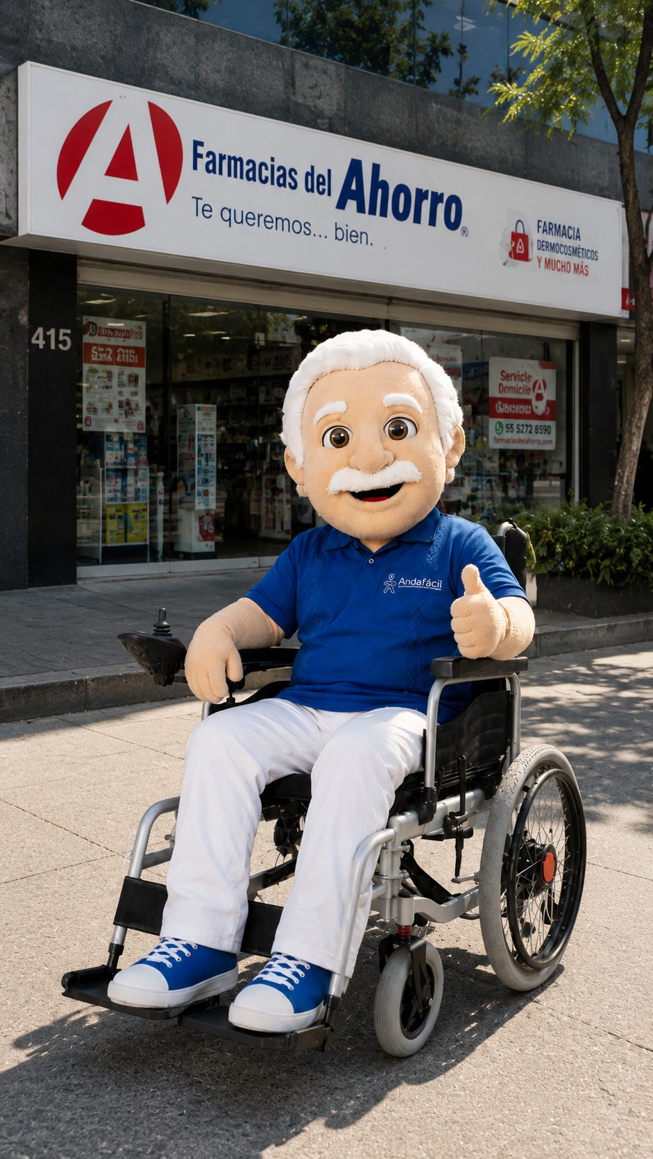 Silla de ruedas Andafacil® — campaña Farmacias del Ahorro