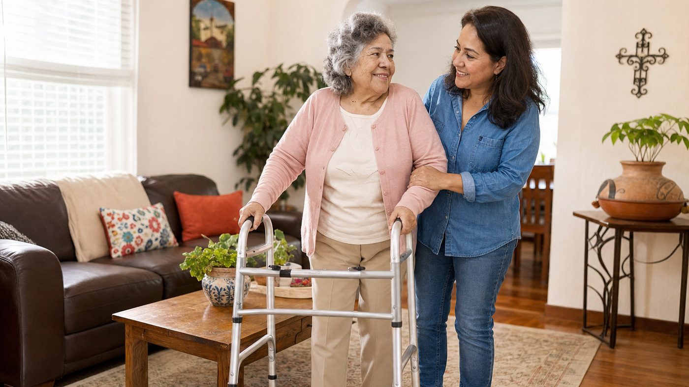Illustration of Mobility and Care - Caregivers and Family