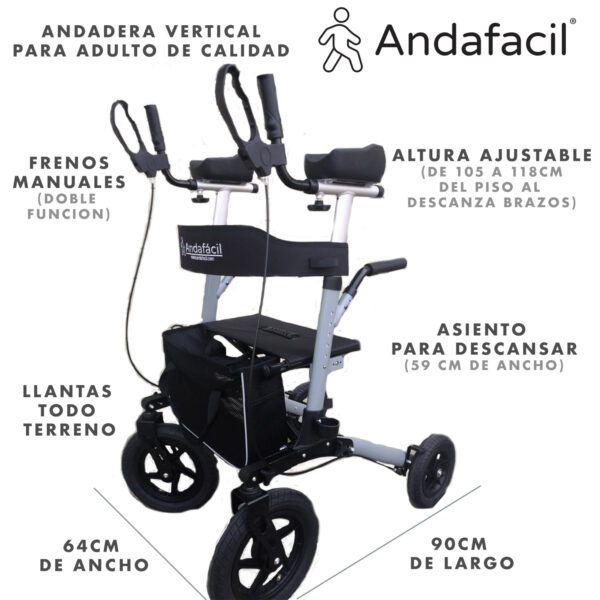 Andadera vertical para adultos andafacil