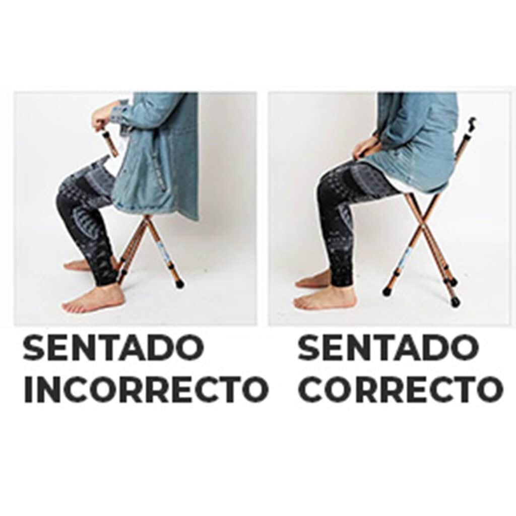 Andafacil® Bastón Plegable con Asiento Portátil para Viaje