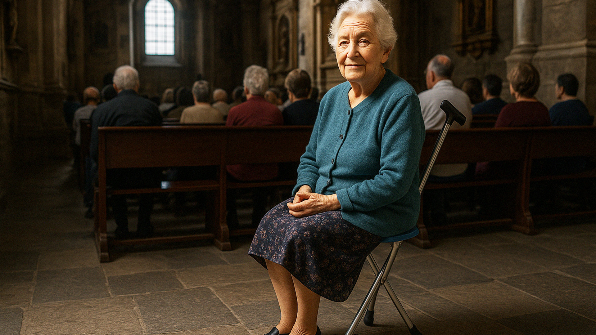 Andafacil® Bastón Plegable con Asiento Portátil para Viaje