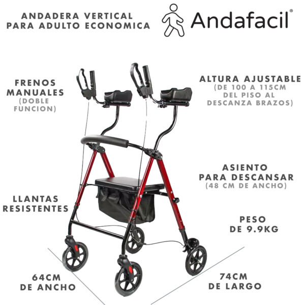 Andafacil® Andadera Vertical para adultos mayores