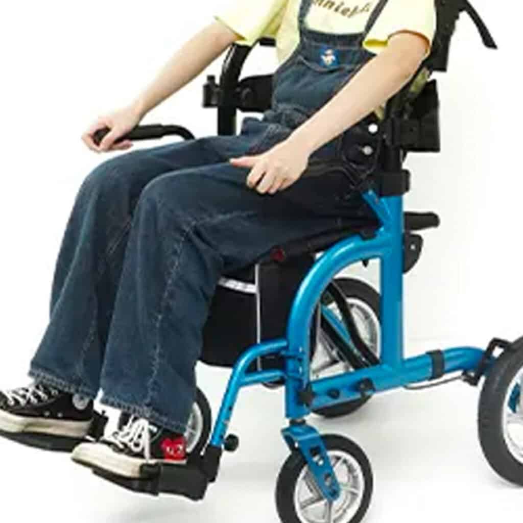 Andafacil® Andadera Para Adulto Con Asiento Y Ruedas 2 En 1 - Azul