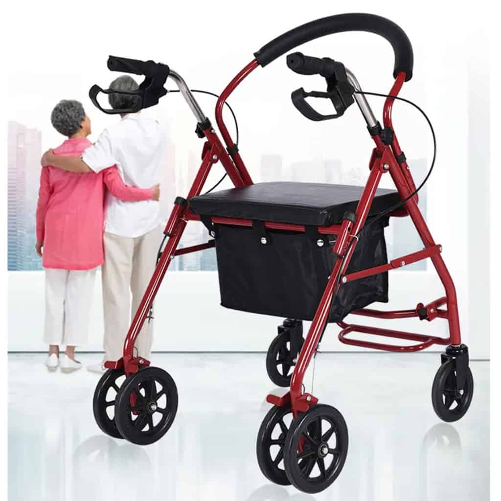 Andafacil® Rollator 2 en 1 Portatil | Andadera y Silla de Traslado