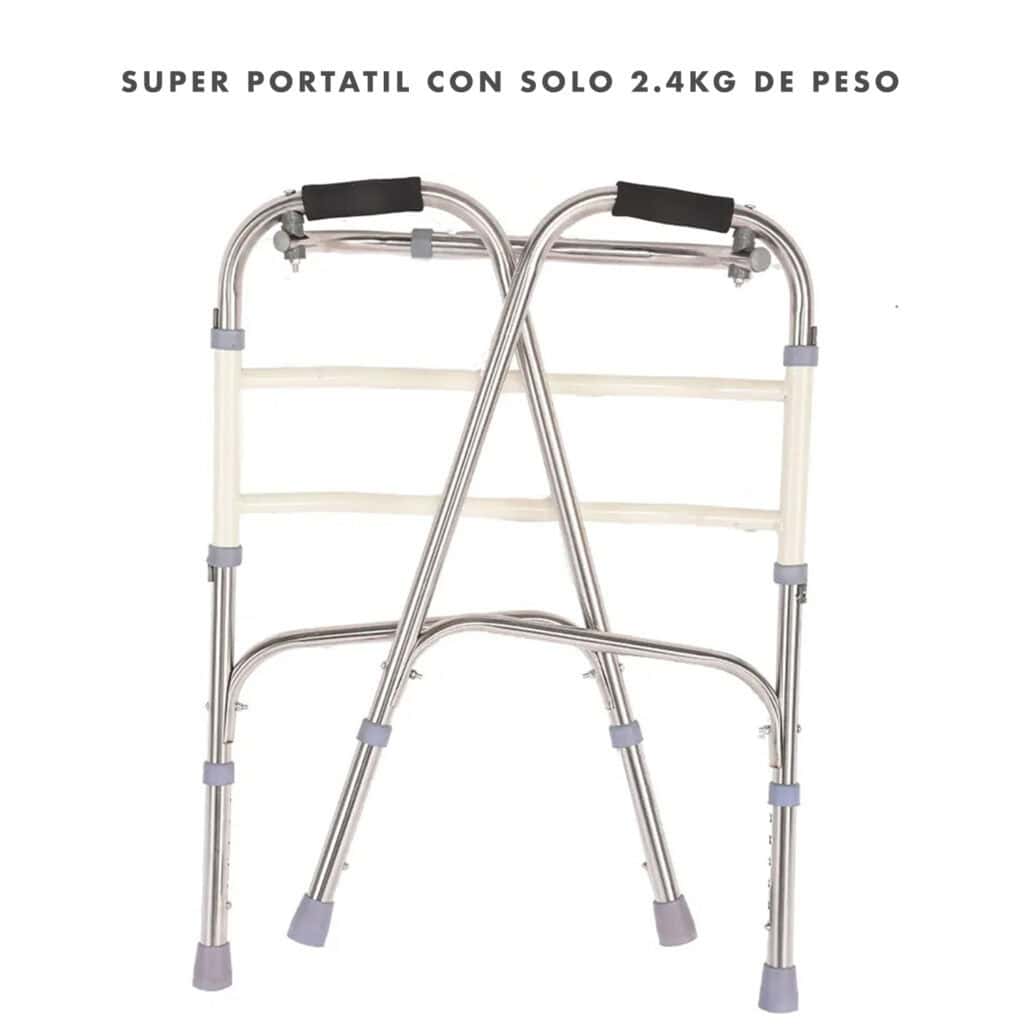 Andafacil® Andadera Ortopedica de Acero para Adulto | Portatil, Plegable, Reforzada