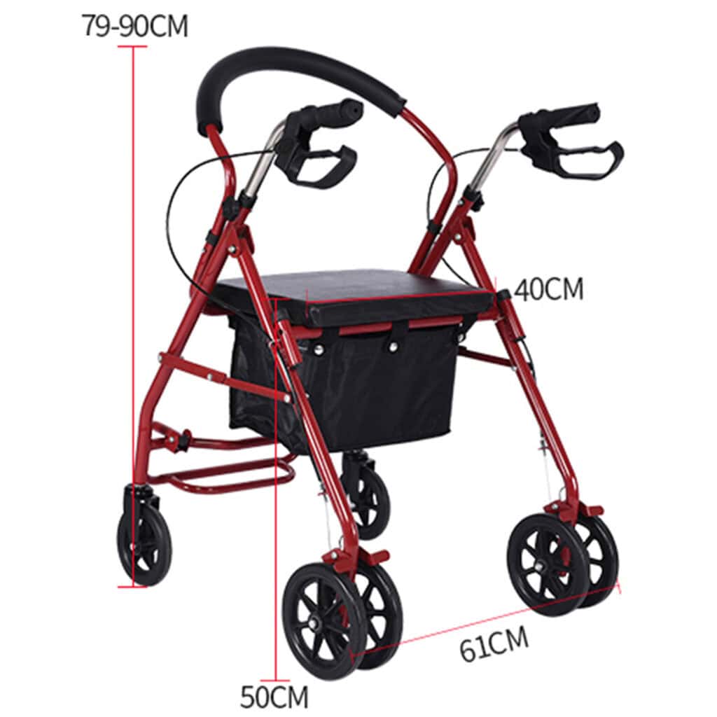 Andafacil® Rollator 2 en 1 Portatil | Andadera y Silla de Traslado