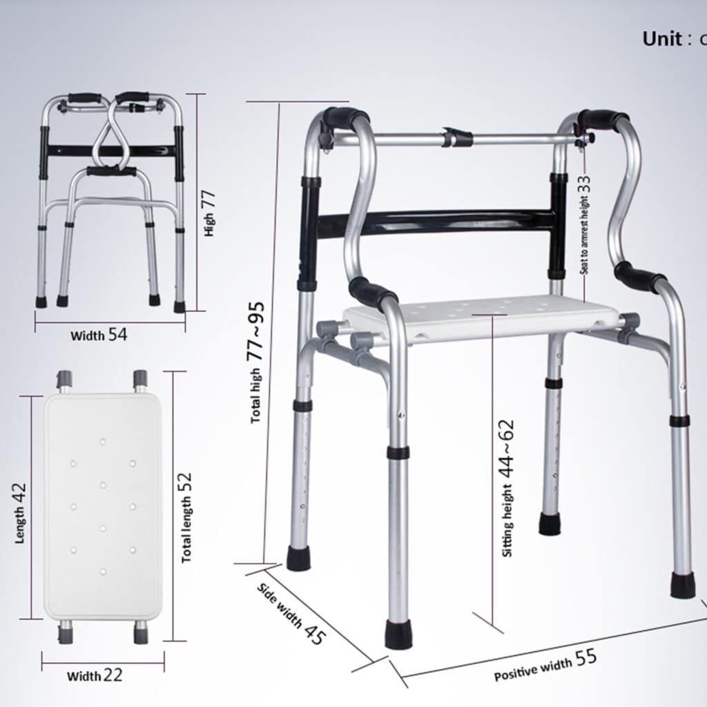 Andafacil® Andadera Ortopédica con Asiento 2 en 1 Andafácil - Andadera y Silla de Baño