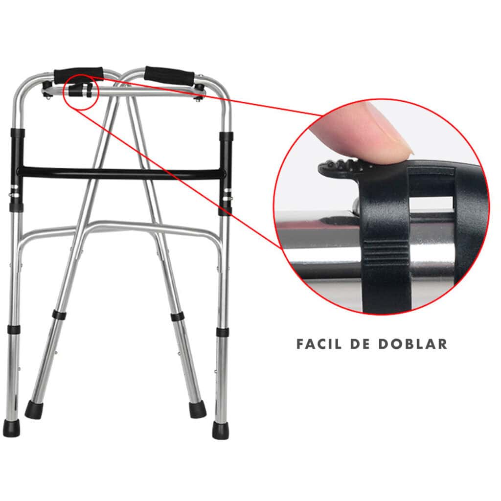 Andafacil® Andadera Ortopédica Plegable Andafácil de Aluminio Extra Fuerte para Adulto