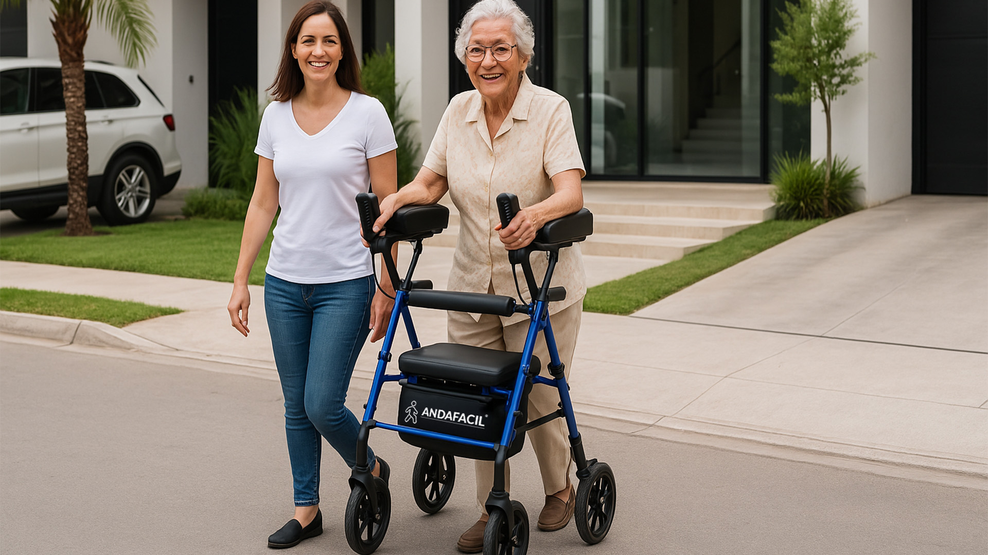 Andafacil® Andadera Vertical Andafacil Light Para Adulto Mayor | Economica, Ergonomica y Portatil