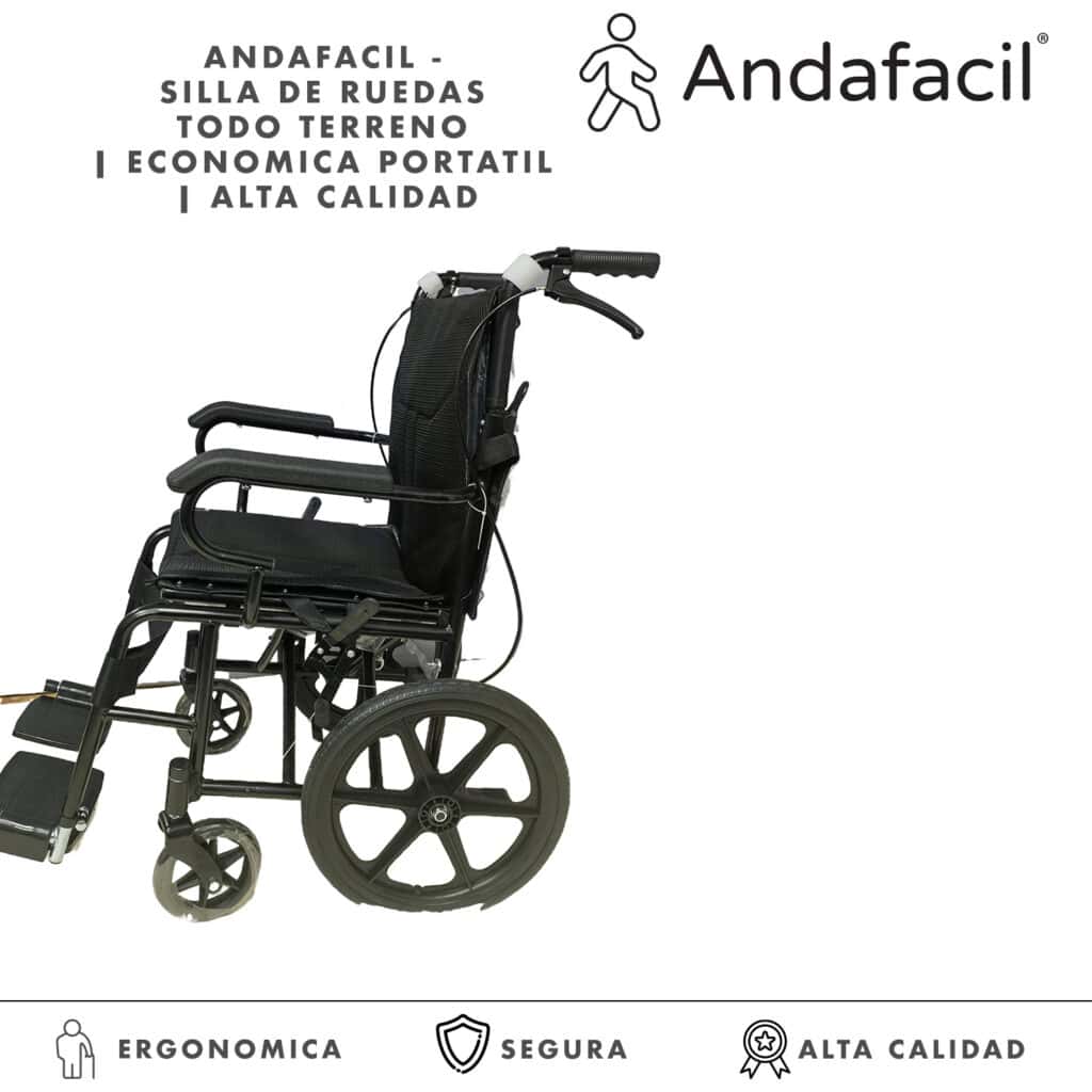 Andafacil®  Silla de Ruedas Todo Terreno | Economica Portatil | Alta Calidad