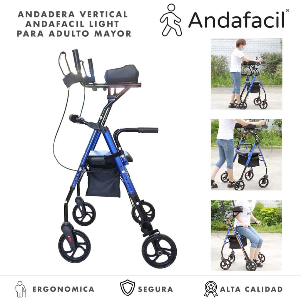 Andafacil® Andadera Vertical Andafacil Light Para Adulto Mayor | Economica, Ergonomica y Portatil