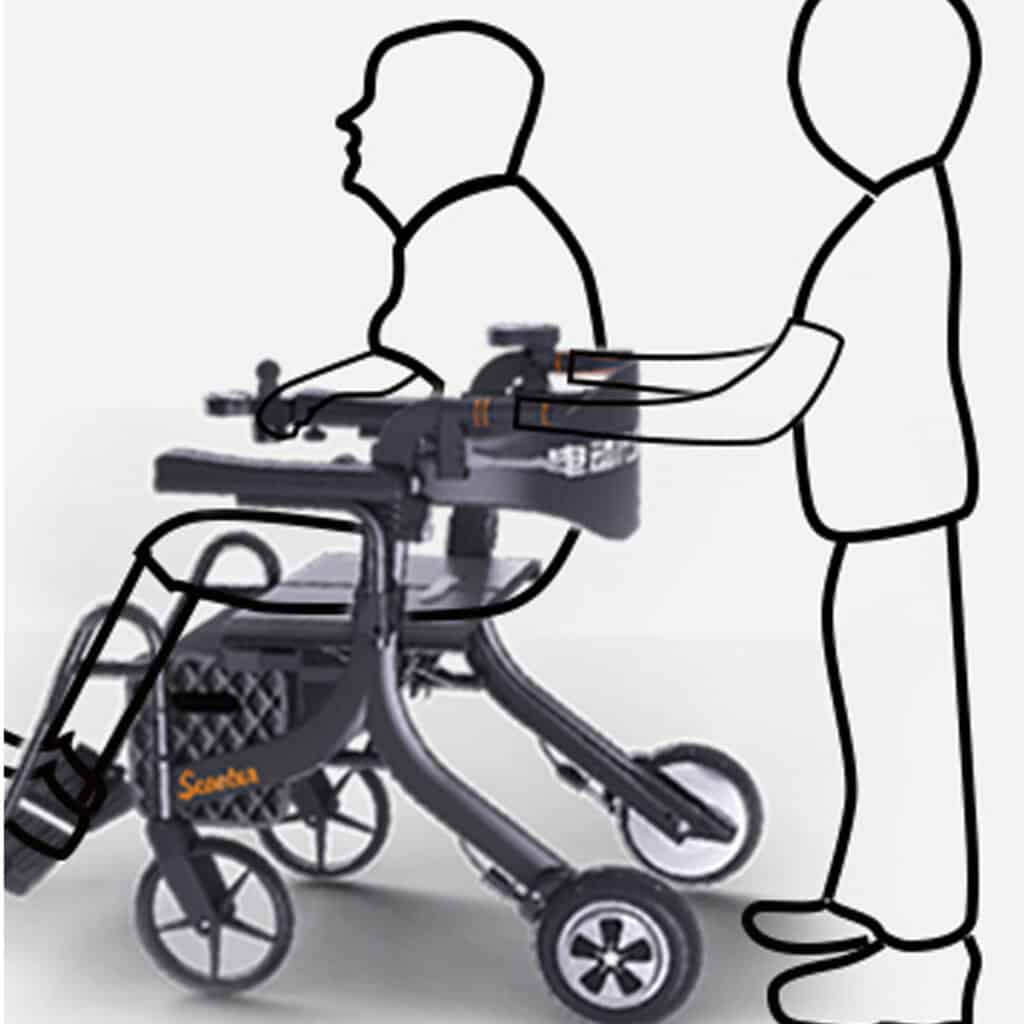 Andafacil® - Andafacil Pro Andadera Asistida | 5 en 1 | Electrica | Silla de traslado, Andadera, Silla de apoyo
