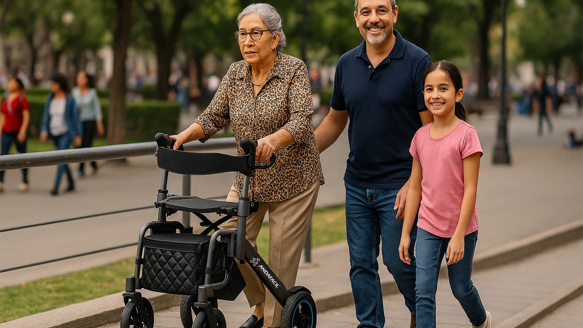 Andafacil® – Andafacil Pro Andadera Asistida | 5 en 1 | Electrica | Silla de traslado, Andadera, Silla de apoyo