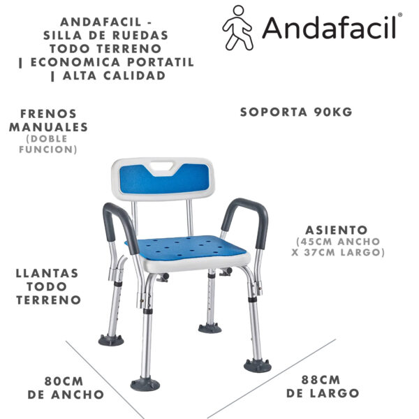 Andafacil Silla para Baño Extra Resistente