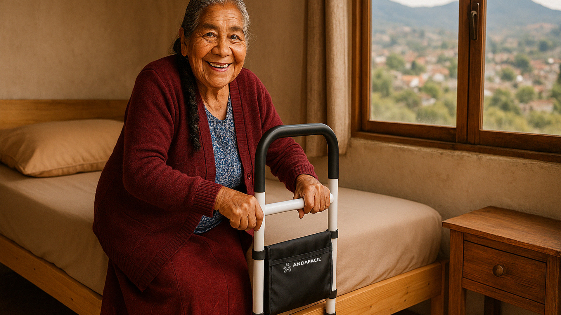 Andafacil® Bastón Plegable con Asiento Portátil para Viaje