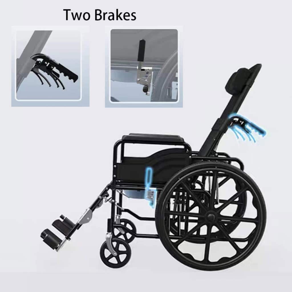 Andafacil® Silla de Ruedas 3 en 1 para Adulto Reclinable | Adultos Mayores