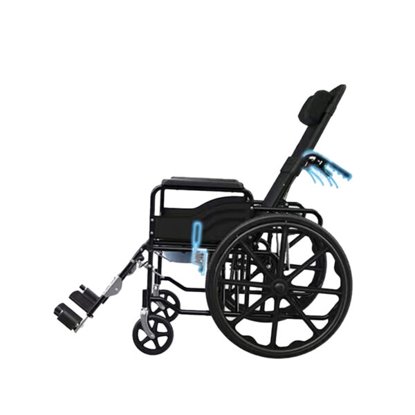 Andafacil Silla de Ruedas 3 en 1 para Adulto Reclinable