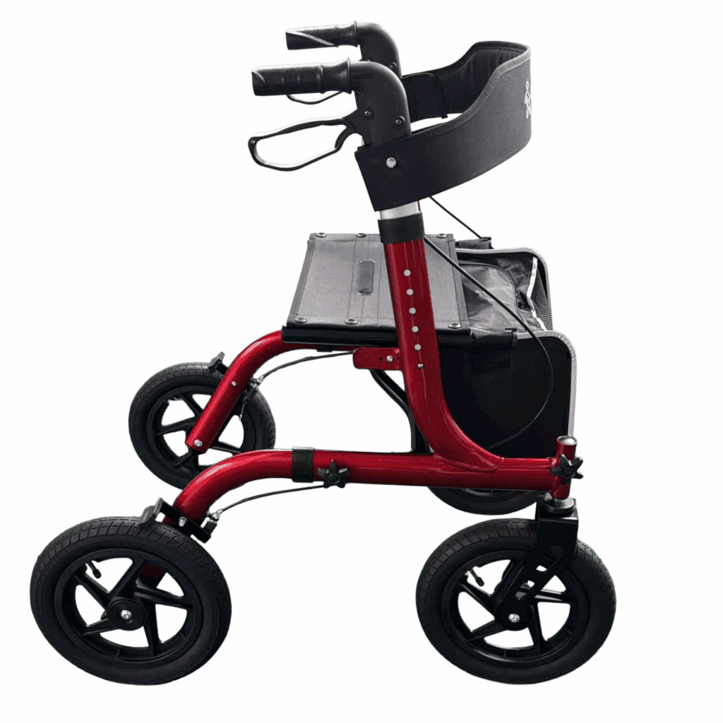Andafacil® Rollator Todo Terreno con Llantas de 30cm y asiento | Para interiores y exteriores | Diseñado para México