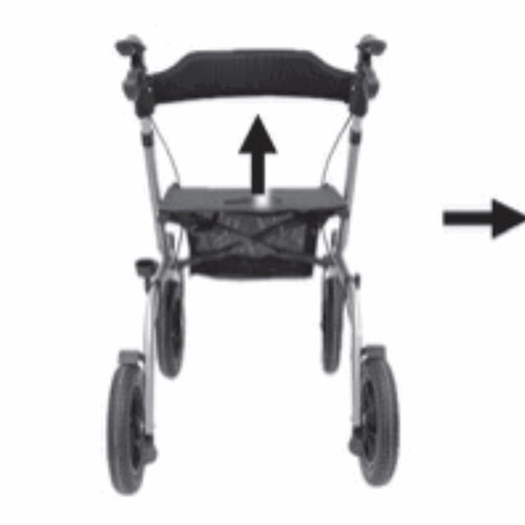 Andafacil® Rollator Todo Terreno con Llantas de 30cm y asiento | Para interiores y exteriores | Diseñado para México