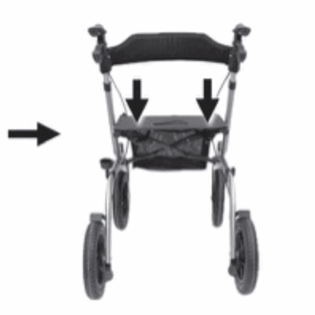 Andafacil® Rollator Todo Terreno con Llantas de 30cm y asiento | Para interiores y exteriores | Diseñado para México