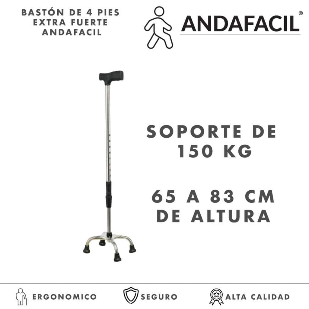 Bastón de 4 Pies Extra Fuerte Andafacil® - Hasta 150kg