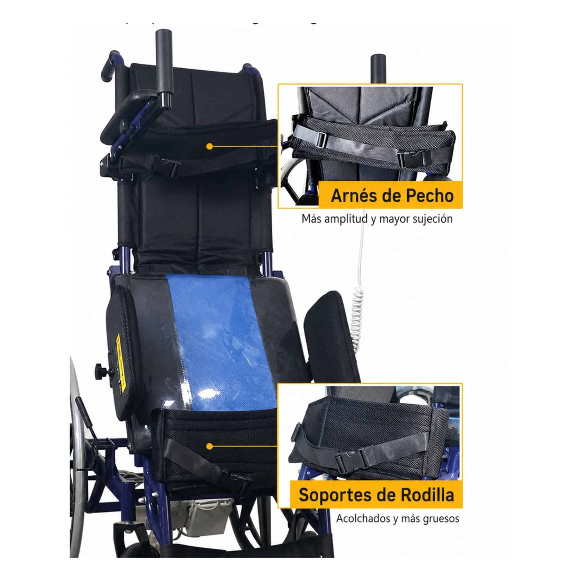Andafacil® – StandUp Light – Silla de Ruedas Bipedestadora | Silla de Ruedas Manual con función eléctrica para pararse