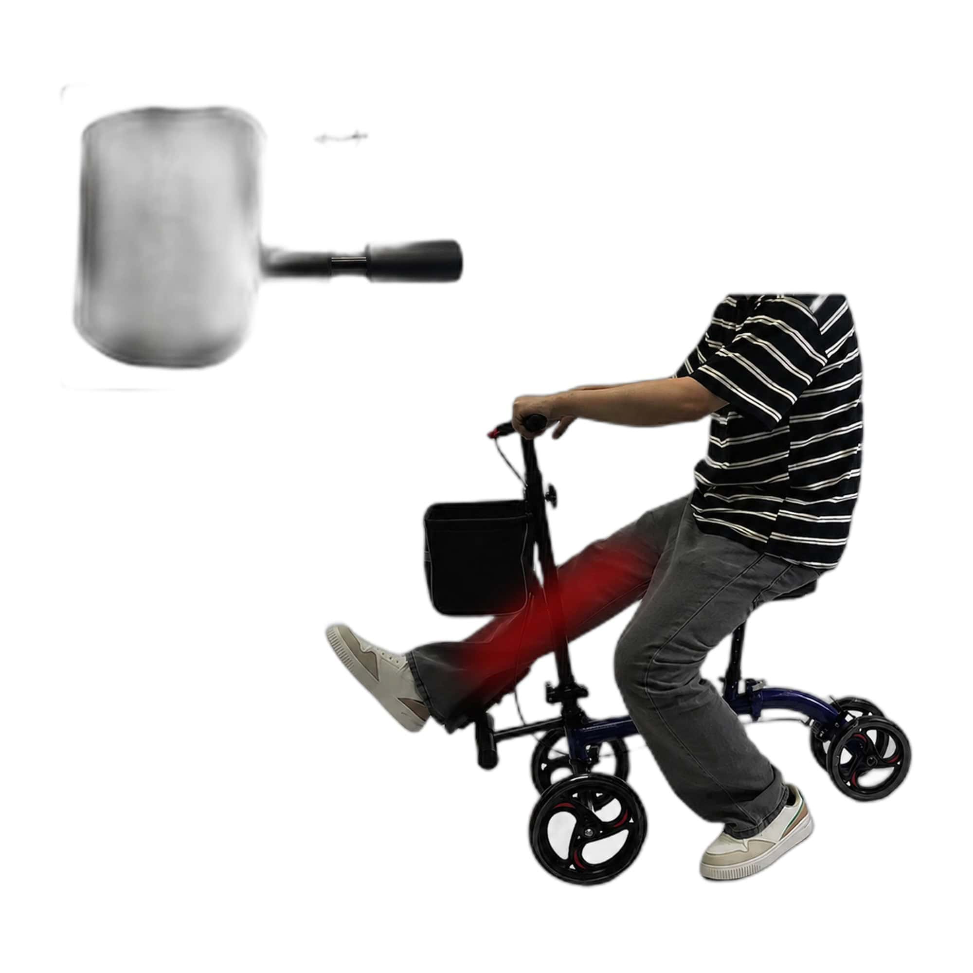 Andafacil® KneeRide Pro – Andadera de Rodilla con Soporte Dual Rodilla y Pantorrilla 2 en 1 | Todo Terreno, Plegable