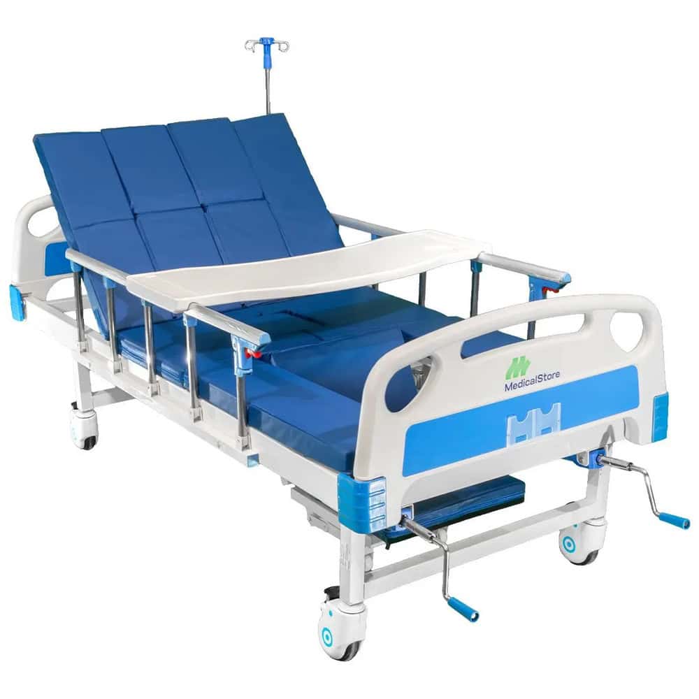 Cama Hospitalaria Manual De 5 Posiciones Con Colchón Impermeable
