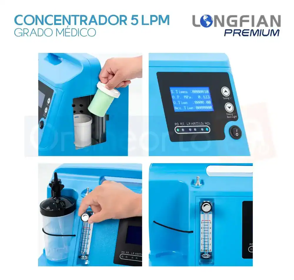 Concentrador De Oxigeno Longfian 5 Litros Estacionario