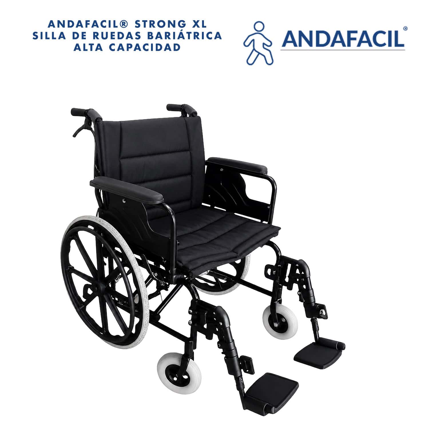 Andafacil® Strong XL – Silla de Ruedas Bariátrica Alta Capacidad