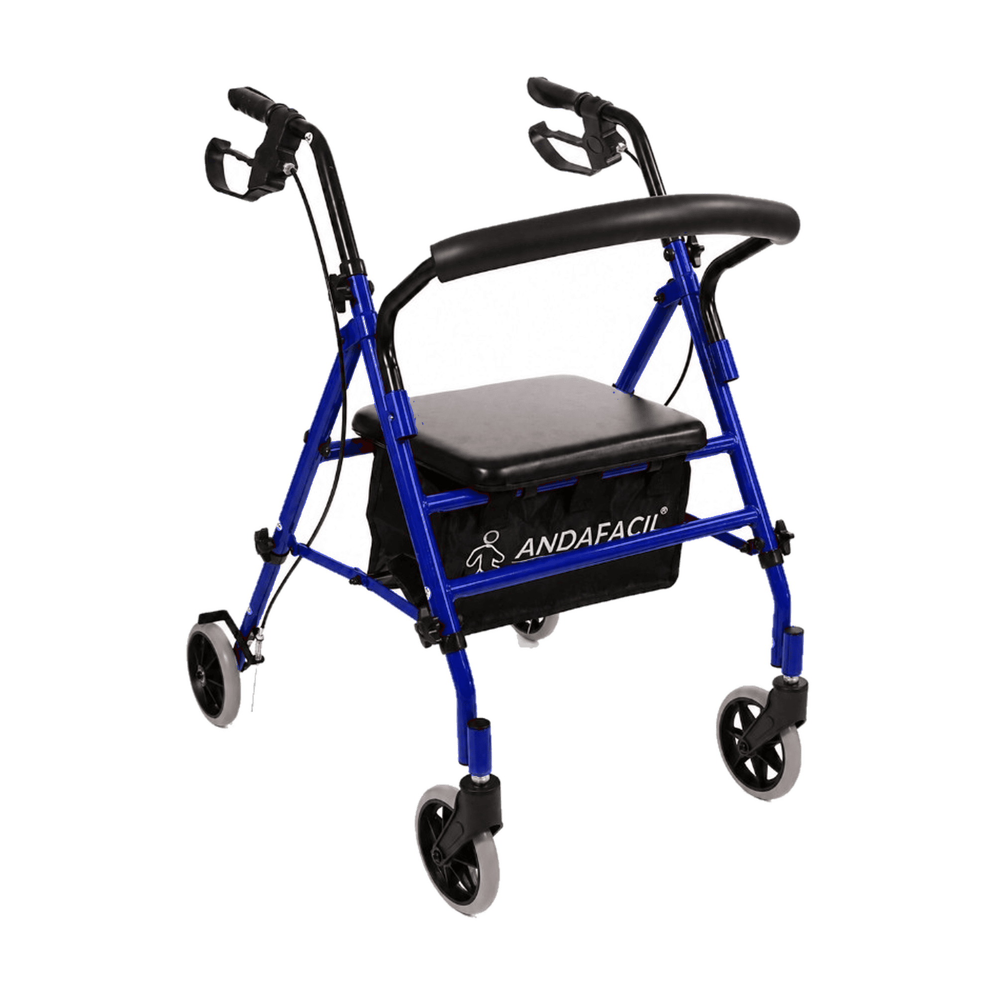 Andafacil® Andadera Bariátrica Extra Resistente de 4 Ruedas con Asiento