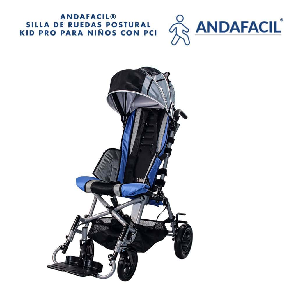 Andafacil® – Silla de Ruedas Postural Kid Pro para niños con PCI (Azul)