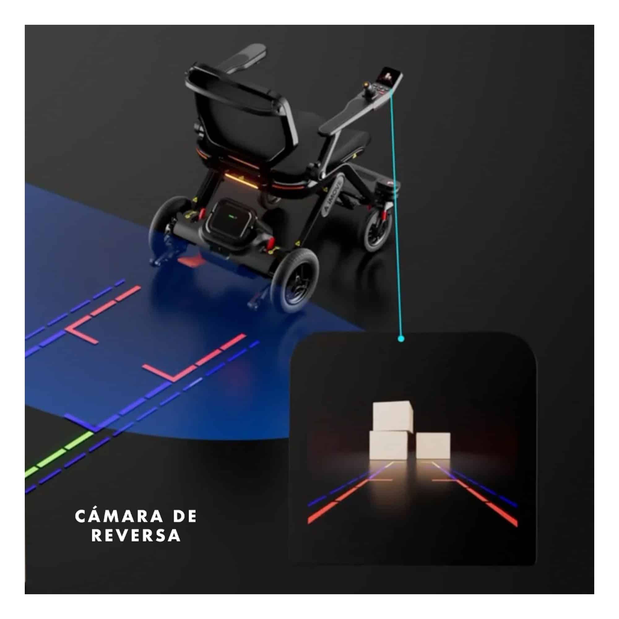 Andafacil® iMove – A·iMove – Silla de Ruedas Eléctrica Inteligente | Plegable, Asistencia LiDAR, Cámara Trasera y App