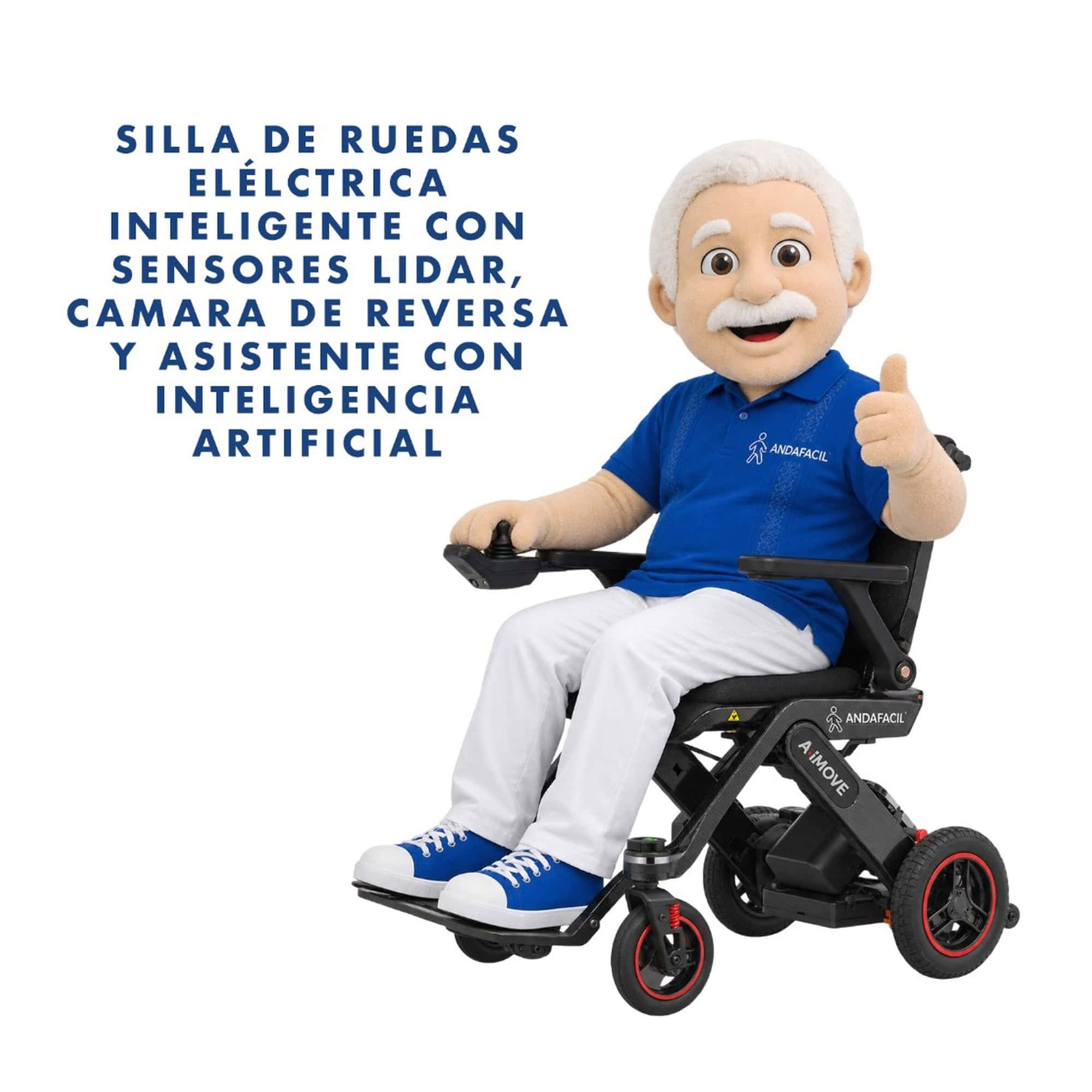 Andafacil® iMove – A·iMove – Silla de Ruedas Eléctrica Inteligente | Plegable, Asistencia LiDAR, Cámara Trasera y App