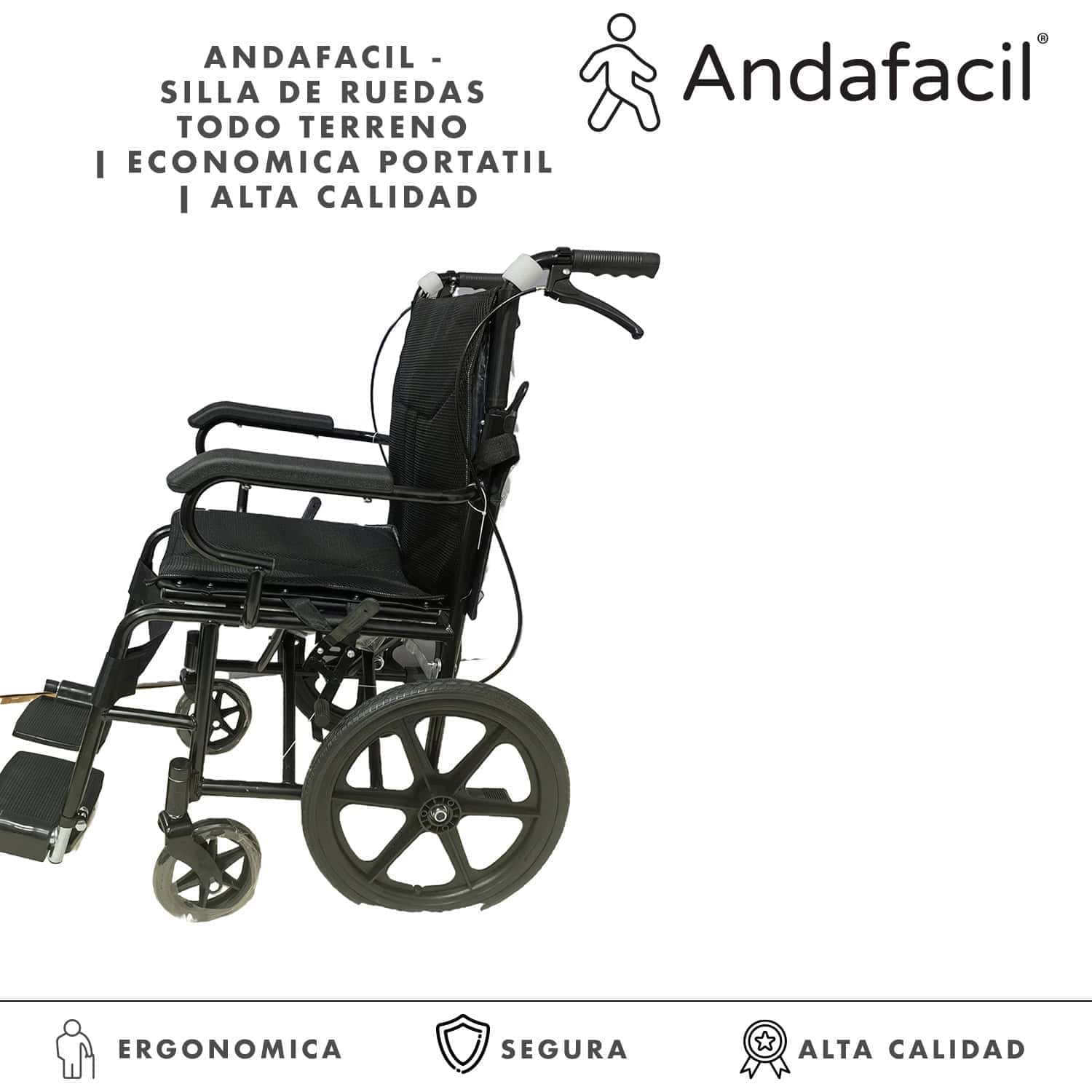 Andafacil® - Silla de Ruedas Todo Terreno | Economica Portatil | Alta Calidad