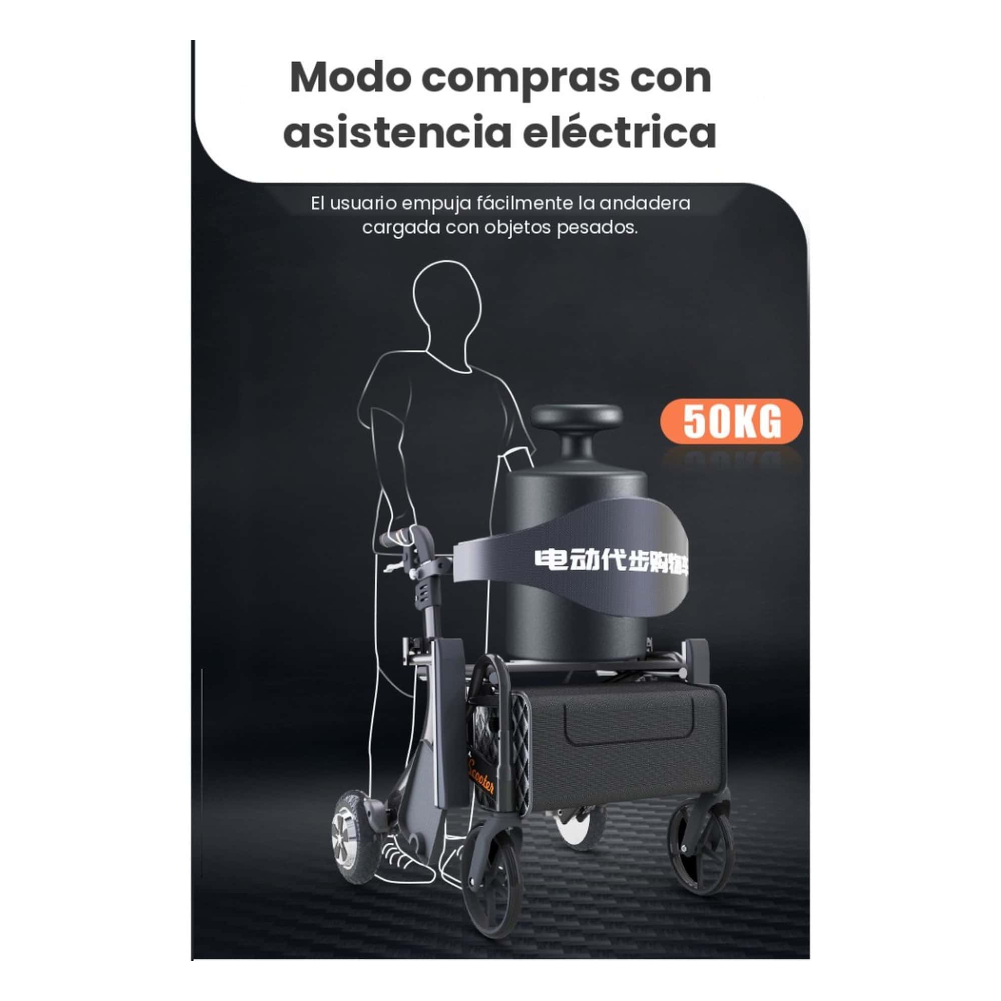 Andafacil® – Andafacil Pro Andadera Asistida | 5 en 1 | Electrica | Silla de traslado, Andadera, Silla de apoyo