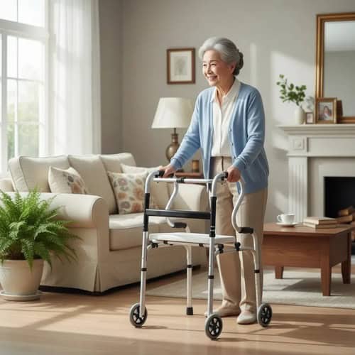 Andadera Ortopedica con Asiento y ruedas 2 en 1 Andafacil® | Andadera y Silla de Baño