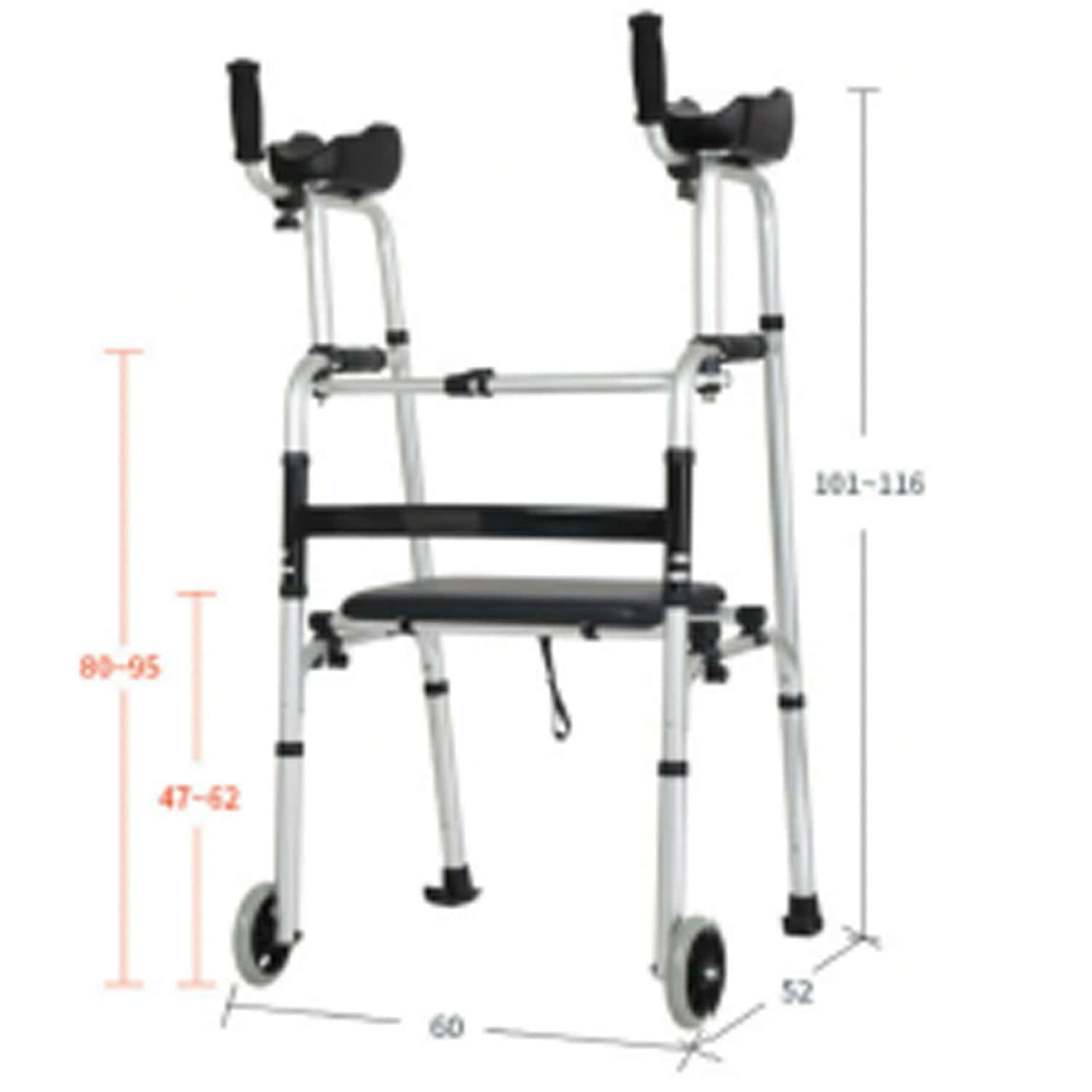 Andadera Ortopedica Vertical Andafacil® con Ruedas Ergonomica