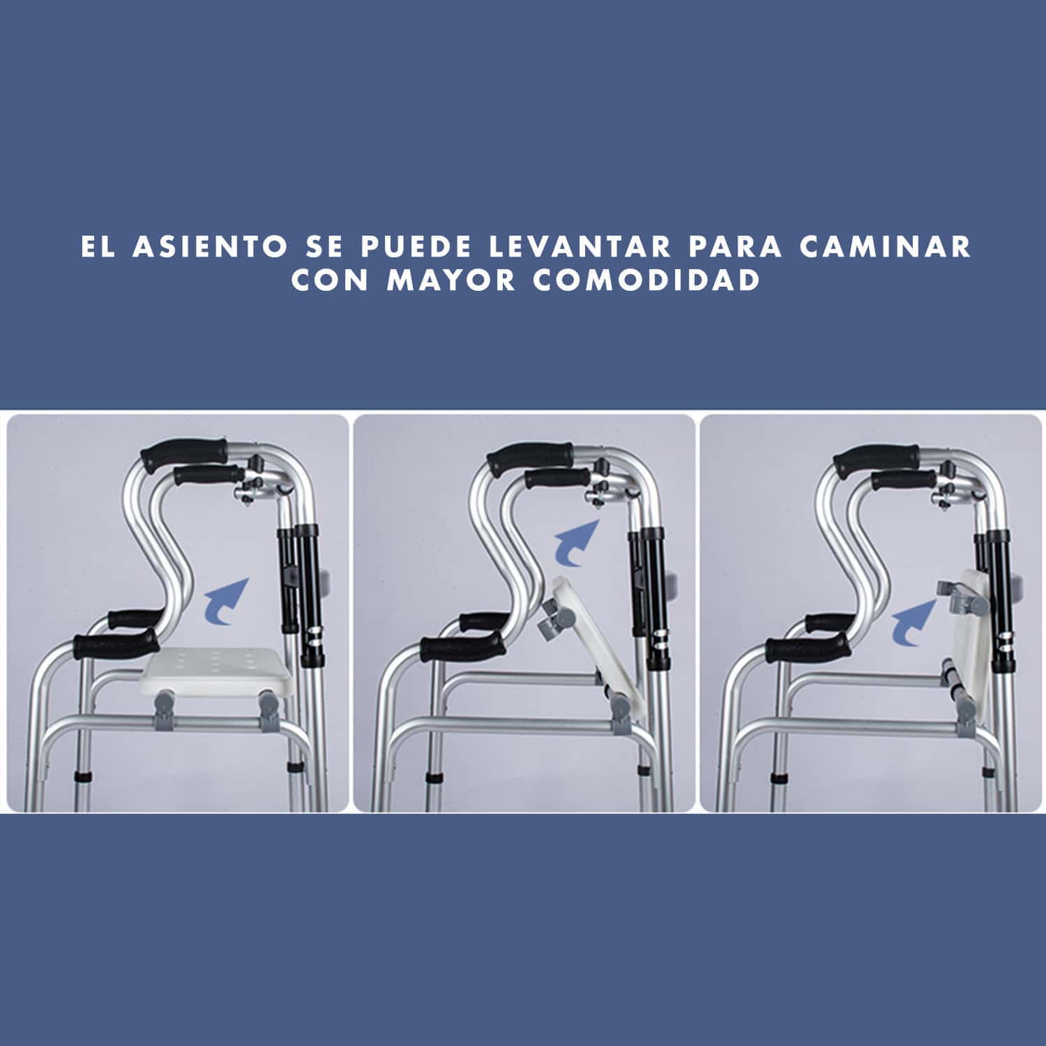 Andadera Ortopedica con Asiento 2 en 1 Andafacil® | Andadera y Silla de Baño