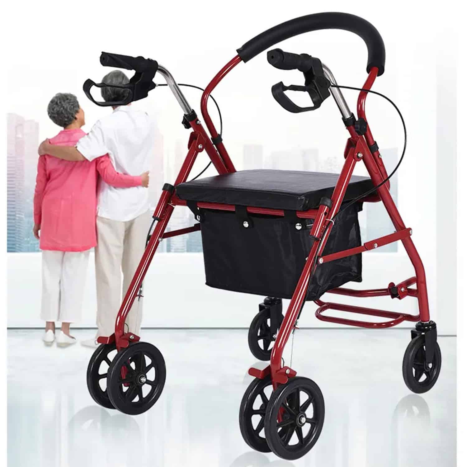 Andafacil® Rollator 2 en 1 Portatil | Andadera y Silla de Traslado