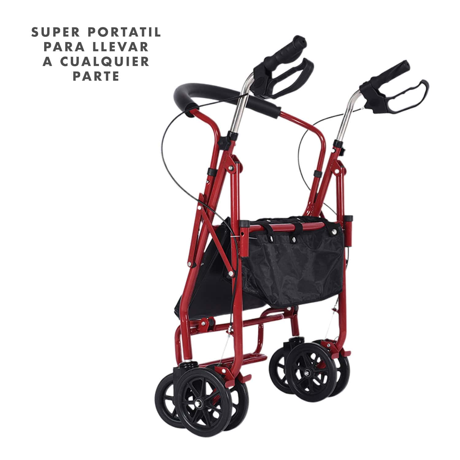Andafacil® Rollator 2 en 1 Portatil | Andadera y Silla de Traslado